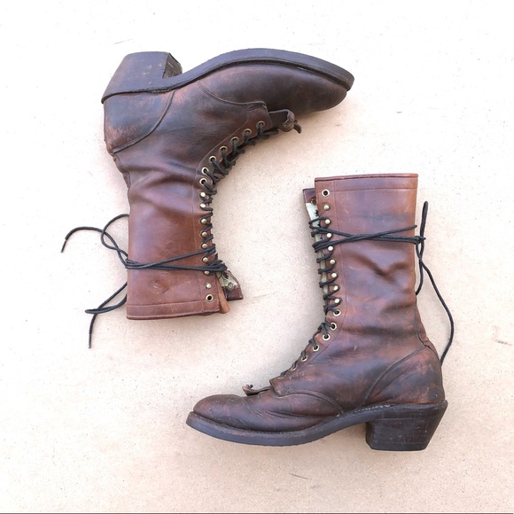 Olathe Other - Olathe Kiltie Boots Brown Leather Sz 10E